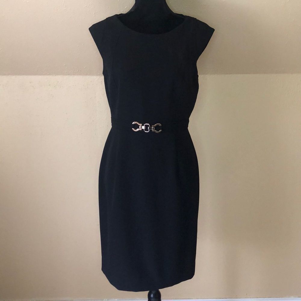 Tahari Cap Sleeve Sheath Dress